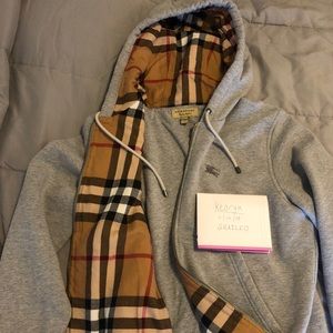 Burberry Zip Up Hoodie